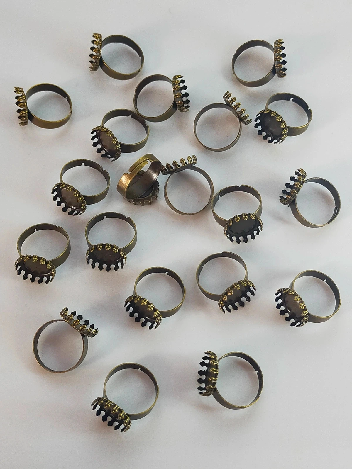 20 supports de bagues bronze 14mm Lot n°6760